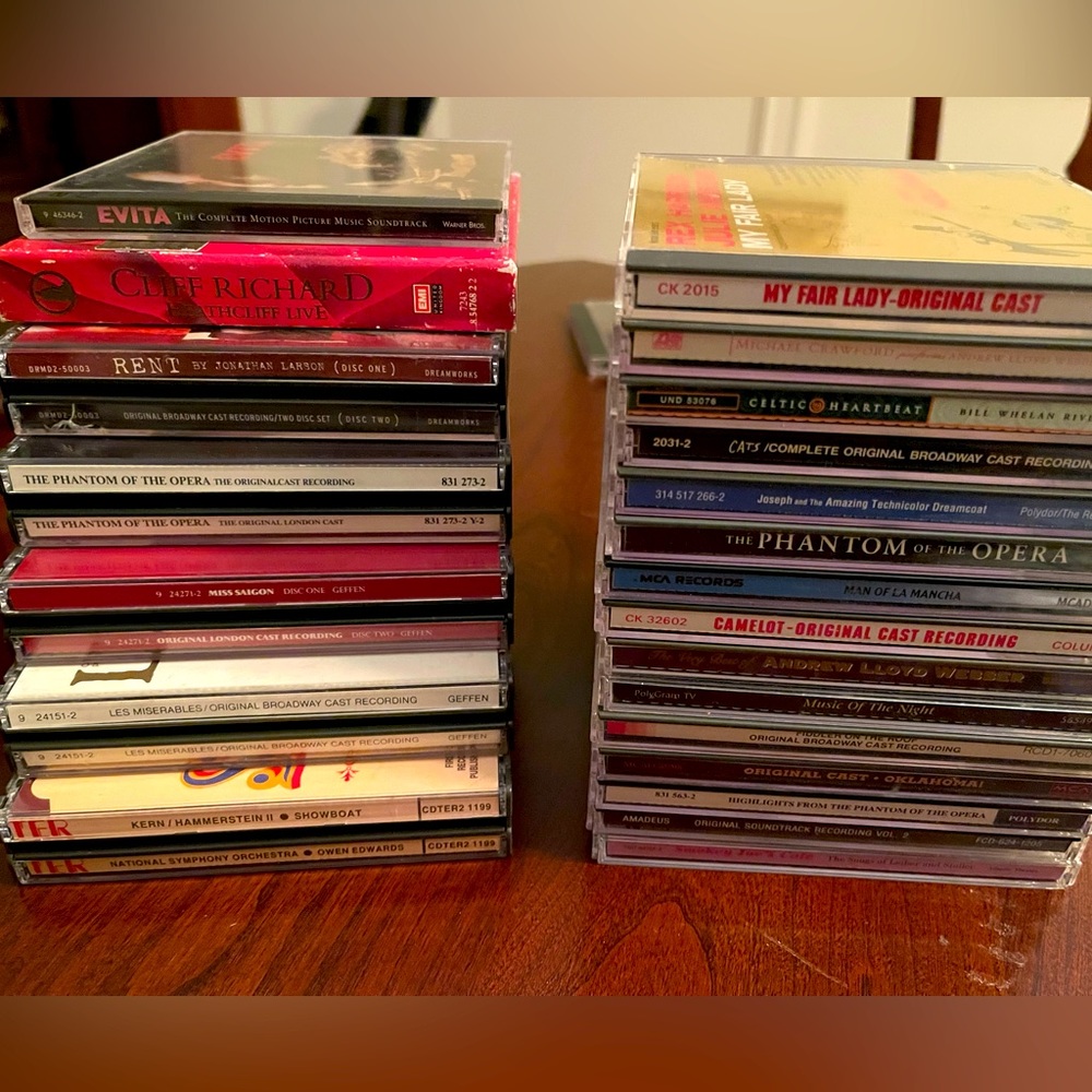 22 Broadway Musical CD collection